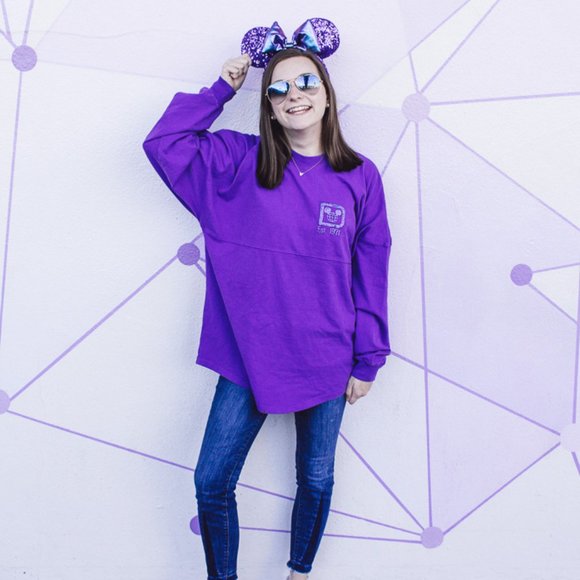 NEW Walt Disney World 2019 Purple Potion Spirit Jersey Sweater Shirt Sz S RARE - Picture 3 of 13